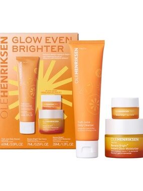 NEW✅Ole Henriksen Glow Even Brighter Set Eye Cream, Cleanser, Moisturizer